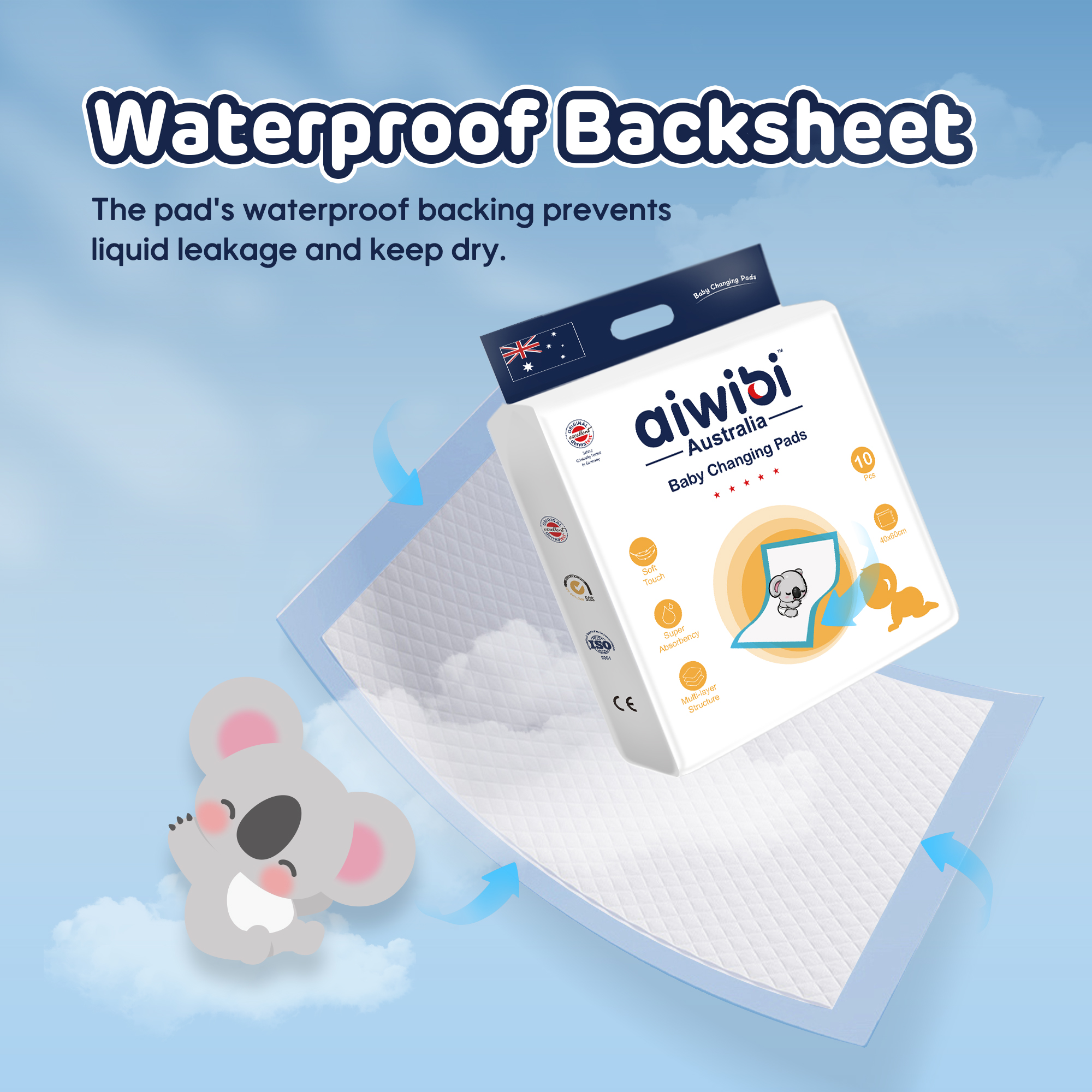 Alèses à langer jetables pour bébé (60*40cm de 5/10/30 pièces)