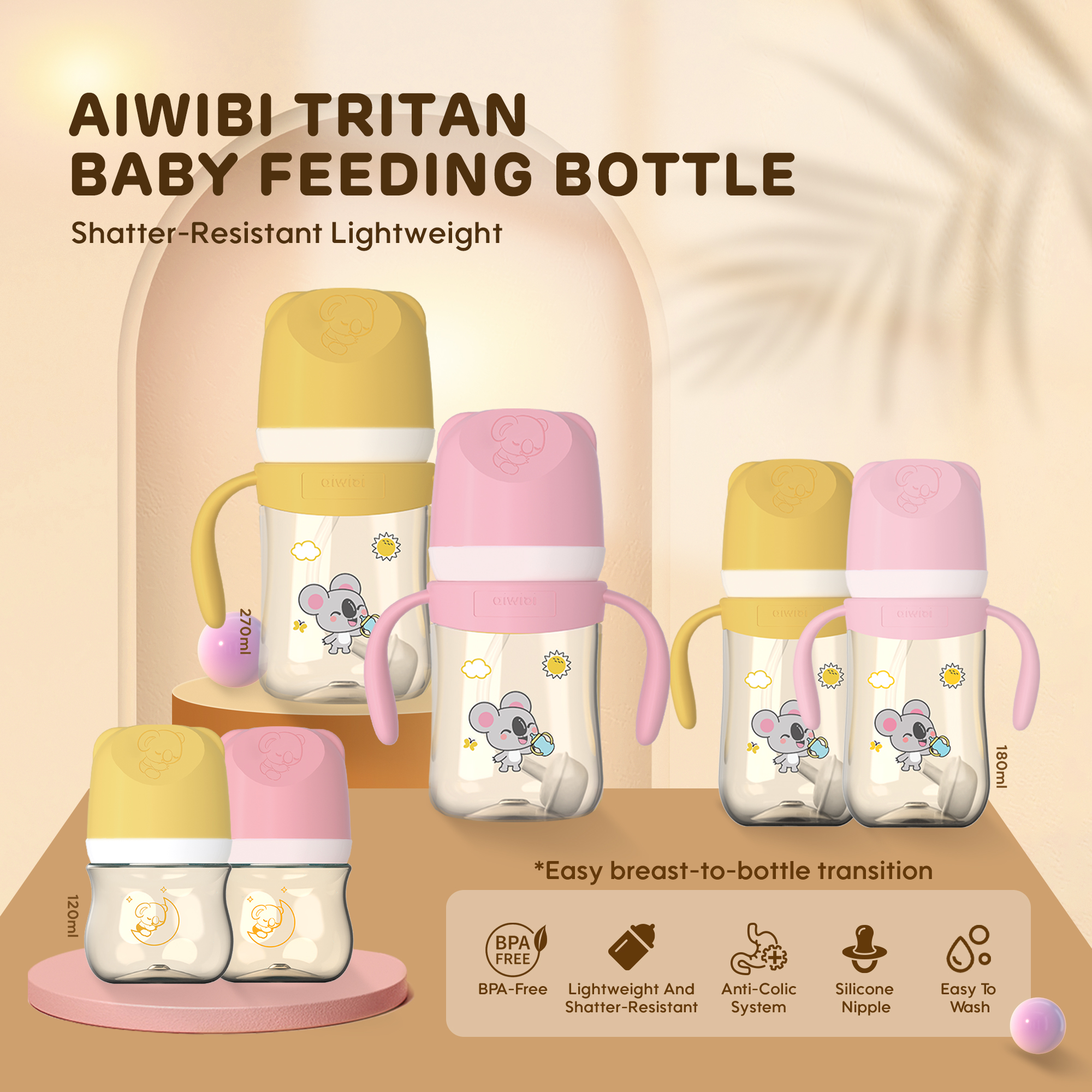 Biberons pour nouveau-né en Tritan